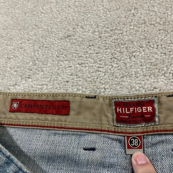 Y2K Tommy Hilfiger Jean Shorts Mens 38* Blue Denim Jorts Carpenter Streetwear - Picture 4 of 10